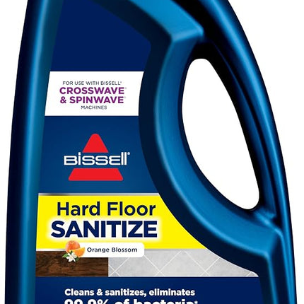 BISSELL Hard Floor Sanitize Formula, 25041, 64 Fl Oz CrossWave & Spinwave, Use on Sealed Hard Floors, Orange Bloosom
