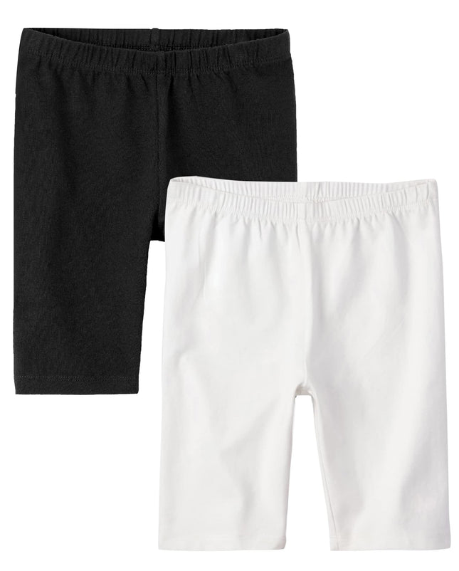 The Children's Place Girls Solid Bike Shorts, Blac