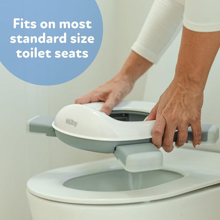 Nuby Go Potty Portable Toddler Toilet, Non-Slip, Travel Ready, Splash Guard, Suitable for 18+ Months (20 Disposable Bags Included)