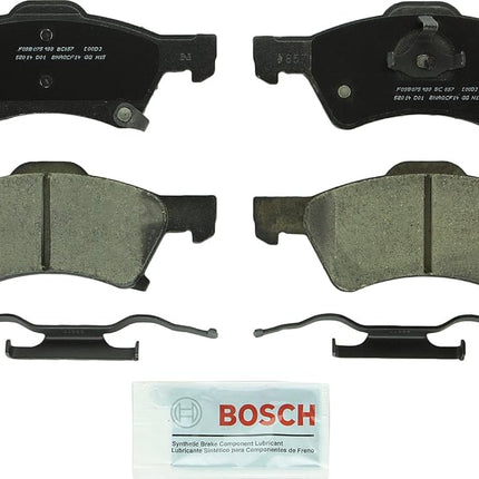 BOSCH BC857 QuietCast Premium Ceramic Disc Brake Pad Set - Compatible with Select Chrysler Town & Country, Voyager; Dodge Caravan, Grand Caravan; FRONT