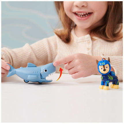 Patrulla Canina, juego de figuras de acción de Aqua Pups Chase y Shark, juguetes para niños de 3 años en adelante