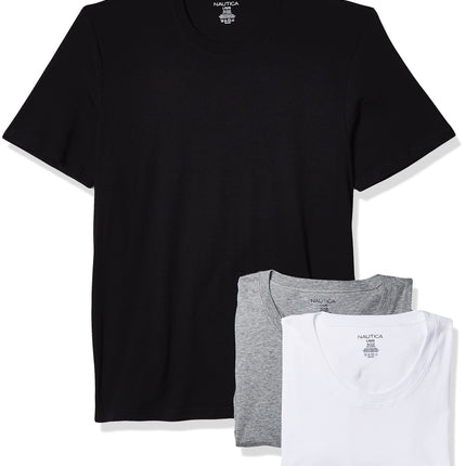 Nautica Men's 3-pack Cotton Crew Neck T-shirt Polo