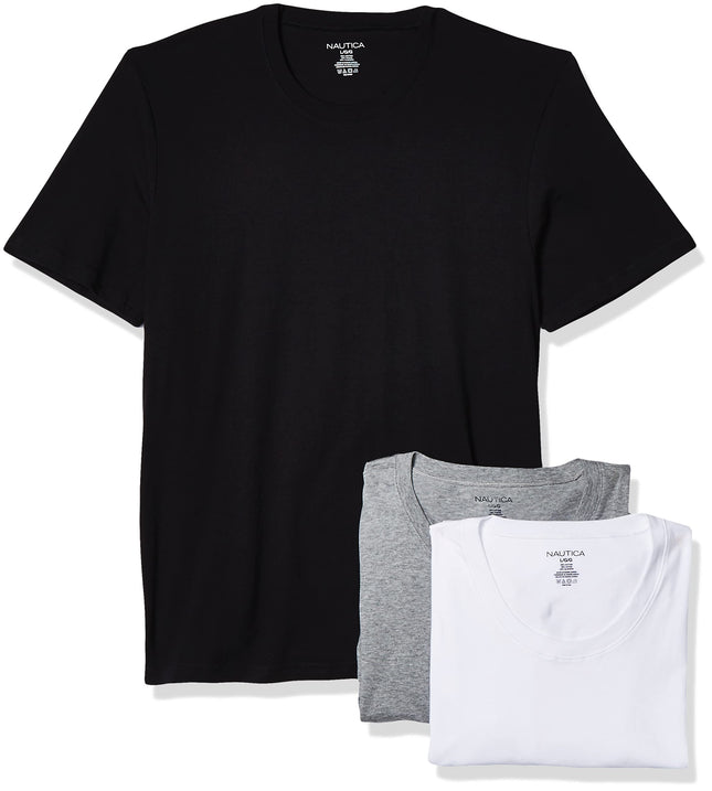 Nautica Men's 3-pack Cotton Crew Neck T-shirt Polo