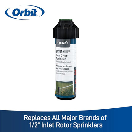Orbit 55469 – Sprinkler Saturn III Medium Scope, pre-Installed with Nozzle, 5.50 x 11 x 17 cm, Black/Green