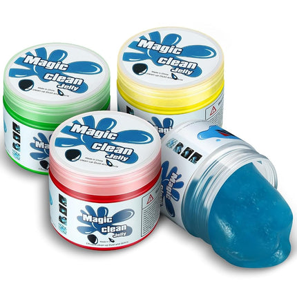 CAAP DRIVEN Kit de gelée de nettoyage auto pour voiture – Gel nettoyant universel pour voitures, aérations, appareils électroniques et plus – Bleu, Rouge, Vert, Jaune (4 unités) CAAP-TOLS-CG-4