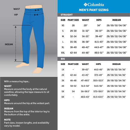 Columbia Men's Rapid Rivers Pant Hiking, Dark Stone, 38W / 34L