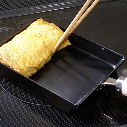 Riverlight Kyoku Japan J1613 Iron Egg Frying Pan, Small, Iron Nitride, IH Compatible, Rust Resistant, Made in Japan