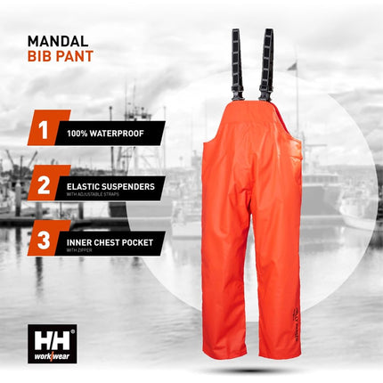 Helly-Hansen Mandal Bib 70529 Waterproof Overall 100% Waterproof