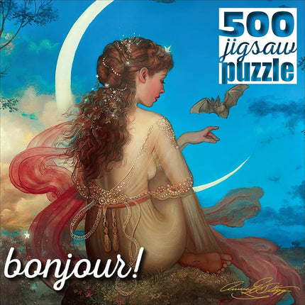 Buffalo Games Bonjour - Summer Night 500 Piece Puzzle – Precision-Cut Pieces, Beautiful Artwork, and Hours of Relaxing Fun
