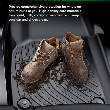 VIWIK Floor Mats for 2016-2021 Sorento 7 Seat All Weather Protection Custom Full Set Liners Include 1st and 2nd Row Front & Rear Black Car Liners