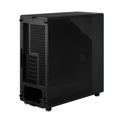 Fractal Design North Charcoal Black Tempered Glass Dark - Wood Walnut front - Glass side panel - Two 140mm Aspect PWM fans included - Type C USB - ATX Airflow Mid Tower PC Gaming Case