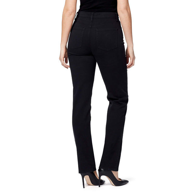 Gloria Vanderbilt Women's Amanda Straight Leg Jean In Black, Black, 12