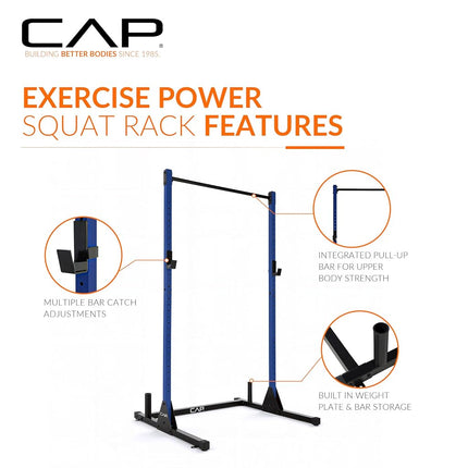 CAP Barbell FM-905Q Color Series Power Rack Exercise Stand | Blue