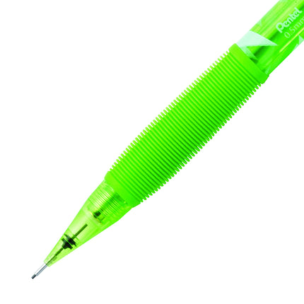 Pentel ICY Mechanical Pencil, 0.5mm, Tinted Lime Green Barrel, Box of 12 (AL25TK-R1)