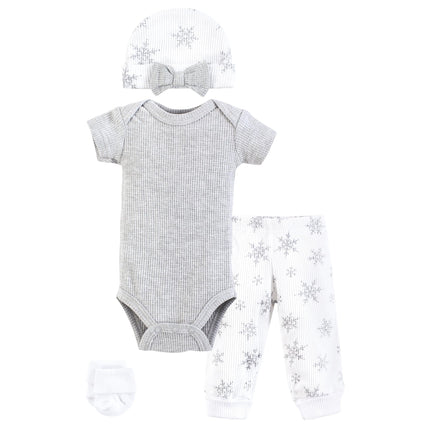 Hudson Baby Unisex Thermal Preemie Layette Set 4pc