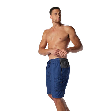 Speedo Men's Swim Trunk Knee Length Marina Sport Volley Dark Heather Blue