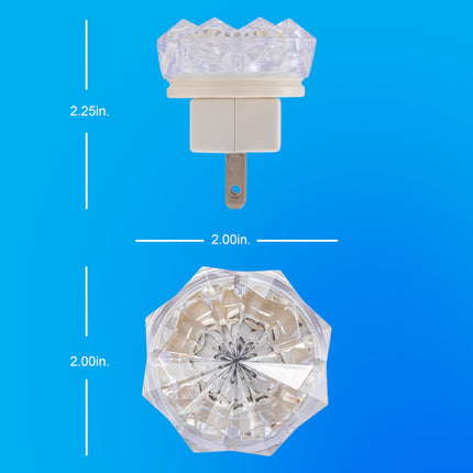 Luz nocturna LED GE Jewel, para enchufar, siempre encendida, ámbar, certificación UL, de bajo consumo, ideal para dormitorio, baño, guardería, pasillo, cocina, 11291