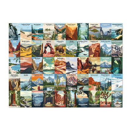 Buffalo Games - Sapphire Select - Nos parcs nationaux - Puzzle de 1000 pièces – Stimulant et amusant – Carton support bleu – Boîte de présentation prête à offrir – Poster pleine taille inclus
