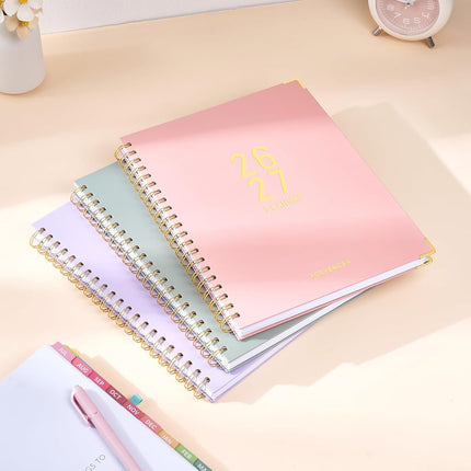 Forvencer Planner 2026-2027, 18 Month Weekly and Monthly Calendar Planner, Jan 2026 -June 2027, 6.3" x 8.4", Daily Agenda Book with Tabs, College Organizer Notebook, School Supplies for Student