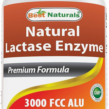 Best Naturals, Fast Acting Lactase Enzyme, 3000 FCC ALU, 180 Tablets (180 Count (Pack of 2))