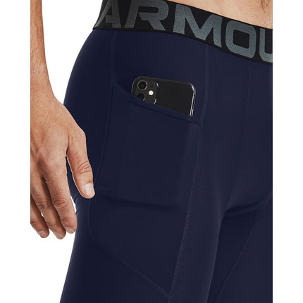 Under Armour Men's Standard HeatGear Long Shorts, Midnight Navy (410)/Black, 4X-Large Tall