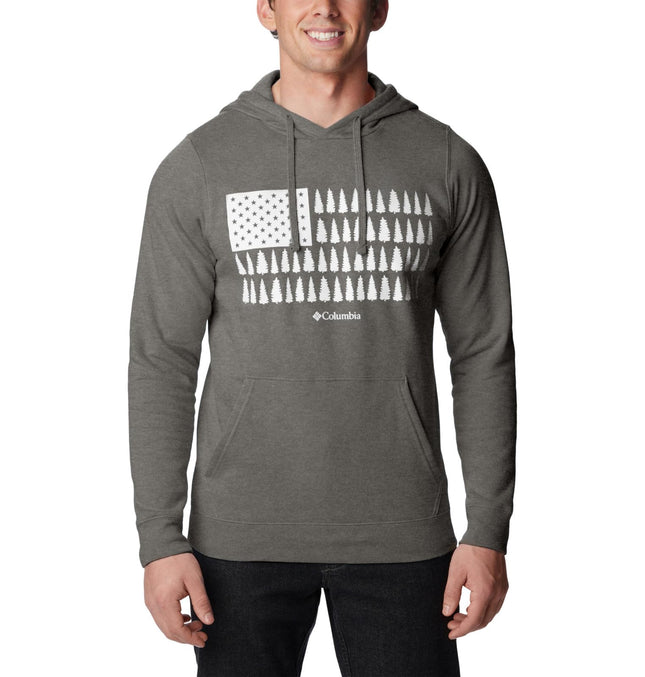 Columbia Men's Trek Graphic Hoodie, Charcoal Heath