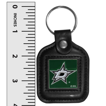 NHL Siskiyou Sports Fan Shop Dallas Stars Square Leather Key Chain One Size Black