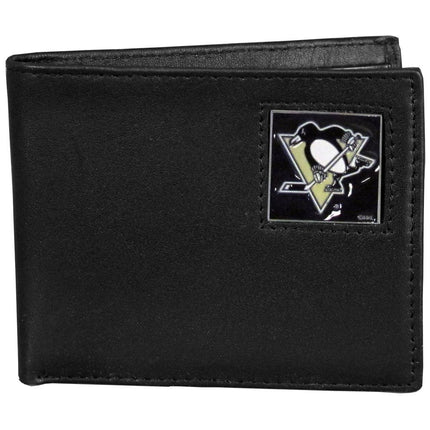 Pittsburgh Penguins® Leather Bi-fold Wallet Packaged in Gift Box