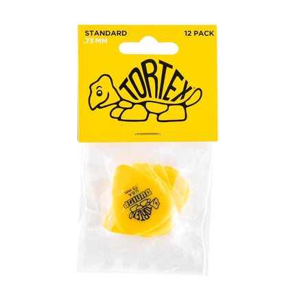 Dunlop Picks - Tortex Standard Yellow 0.73mm - Pack 12