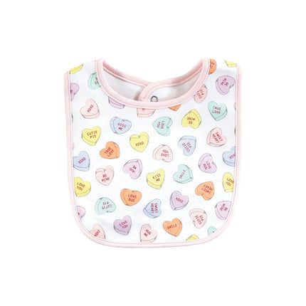 Hudson Baby Unisex Baby Cotton Bib and Sock Set, Be Mine Valentine, One Size
