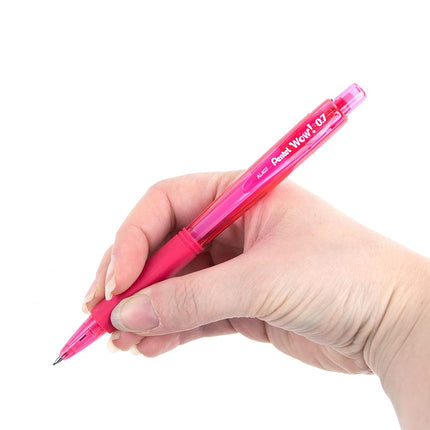 Pentel Wow Mechanical Pencil, 0.7mm, Pink Barrel, Box of 12 (AL407P)
