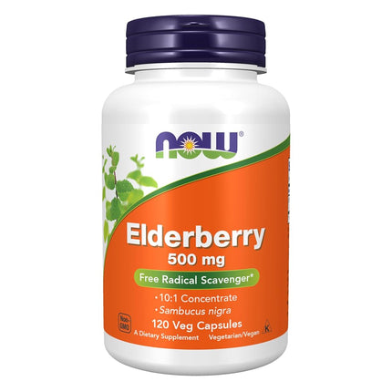 NOW Supplements, Elderberry (Sambucus nigra)500 mg