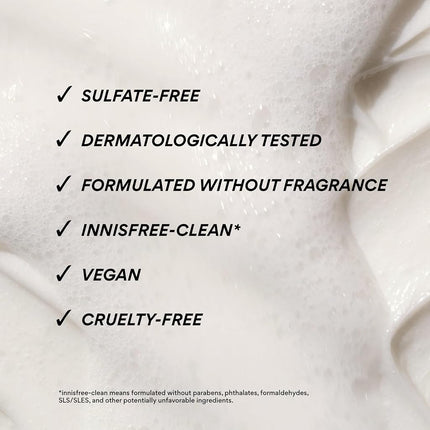 innisfree Green Tea Amino Acid Cleansing Foam, Sulfate-Free Hydrating Korean Face Wash, Gentle Lather, pH-Balanced Skincare