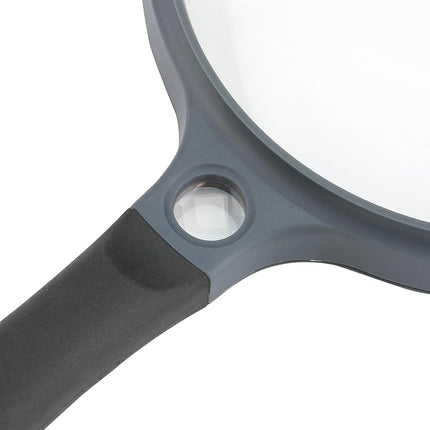 Carson SureGrip Rubberized Soft Grip Large Hand-Held Magnifier with 2x Acrylic Lens and 11.5x Spot Lens