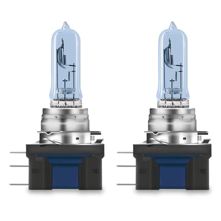 OSRAM COOL BLUE INTENSE H15, +20% more brightness, up to 3,700K, halogen headlight lamp, LED look, folding box (1 lamp), 64176CBN