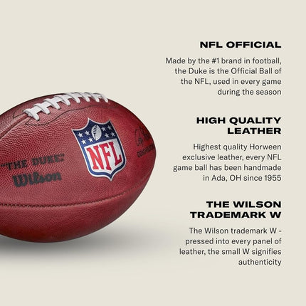 Wilson The Duke NFL Metallic Edition Football - Official Size, Gold