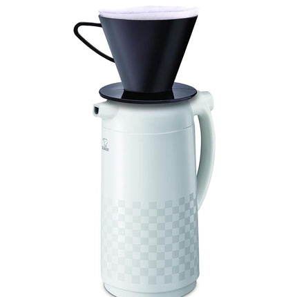 Zojirushi Ichimatsu Collection Easy Touch Handy Pot, Ichimatsu White, AFFB-10 WZ, Made in Japan