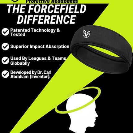 Protective Headgear for Teens and Adults Ultra Protective Headband by Forcefield Black, Large