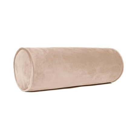 Almohada cilíndrica de terciopelo Sherry Kline, almohada decorativa, (Juego de 2), color topo