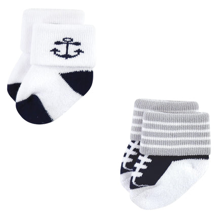 Luvable Friends Calcetines unisex de felpa para recién nacido y bebé, ballena, 0-6 meses