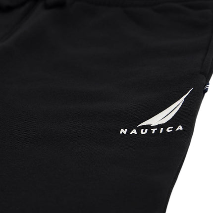 Nautica Boys' Pull-on Fleece Jogger Sweatpant, Drawstring Closure, J-Class True Black, 10-12
