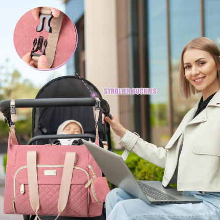 Tuwubi Tuwubbi Diaper Bag backpack with Pacifier Case Large Travel Diaper Tote for Mom and Dad Multifunction Large Baby Bag, Red, 1 Count (Pack of 1), Travel Backpacks