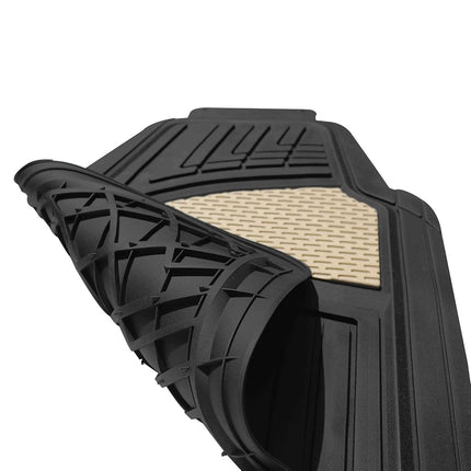 FH GROUP Burgundy F11511BURGUNDY Heavy Duty Tall Channel Floor Mats All-Weather Accessories for Trucks, Cars, and Automotive Purposes Trim-to-Fit
