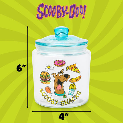 Silver Buffalo Scooby Doo Scooby Snacks, Glass Jar with Lid