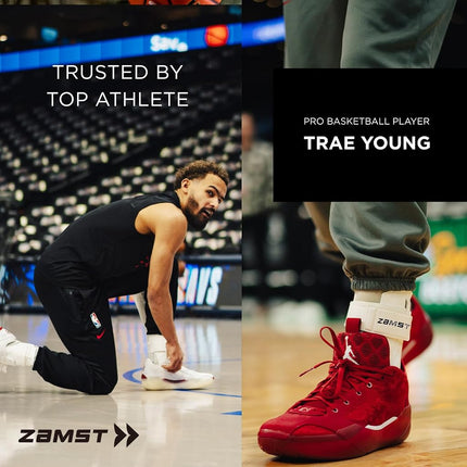 Zamst A2-DX Black Ankle Brace for Sports - Breathable Sports Ankle Support for Men and Women with Guard Stabilisers for High-Grade Ankle Sprain - Right, X-Large