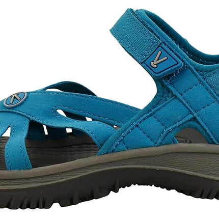 KEEN Women's Rose Casual Closed Toe Sandals, Fjord Blue/Drizzle, 2.5 UK