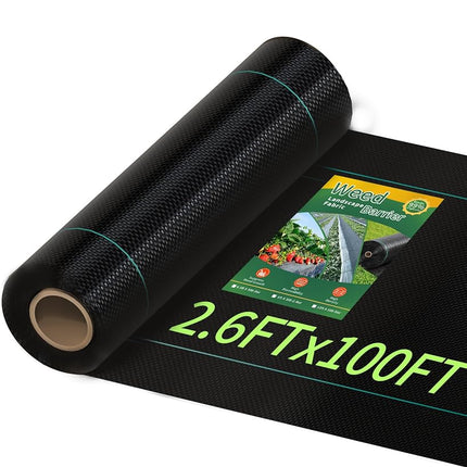 Pterying 2.6ftx100ft Weed Barrier Landscape Fabric Heavy Duty Geotextile