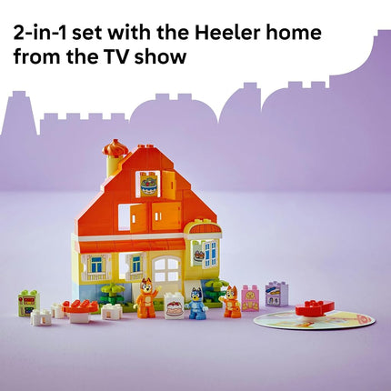 LEGO® DUPLO® Bluey: Bluey’s Family House with Memory Game 10459 2-in-1 Interactive Toy Combines Family Recall Fun with Pretend Play Inspired by the TV Show, Toy for Ages 3 Plus