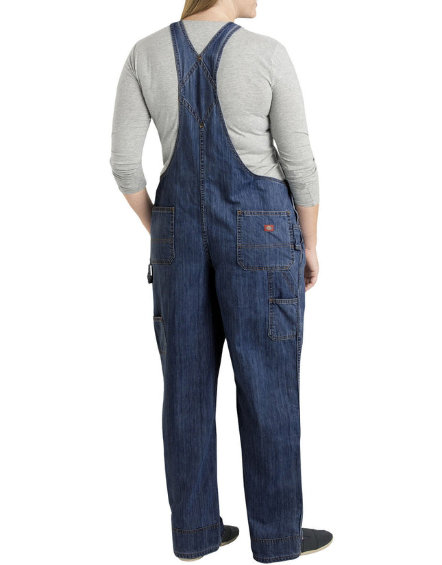 Dickies womens Plus Size Denim Bib Overall, Dark Indigo, 22