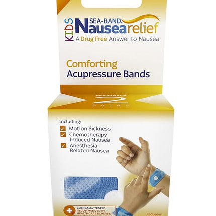 Sea-Band Anti-Nausea Acupressure Wristband for Motion & Morning Sickness, Child Size (2- Pair)